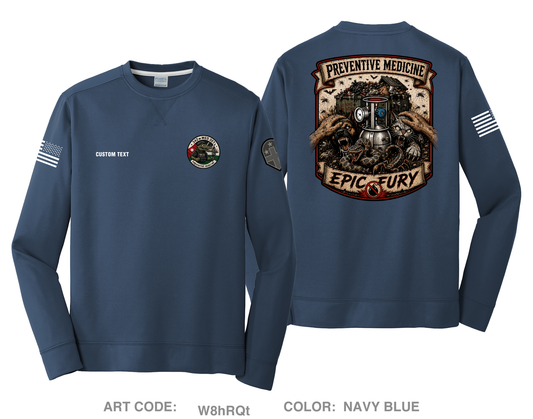 CUSTOM 342nd Medical Detachment (PM) HI-Tech Performance Crewneck Sweatshirt - W8hRQt