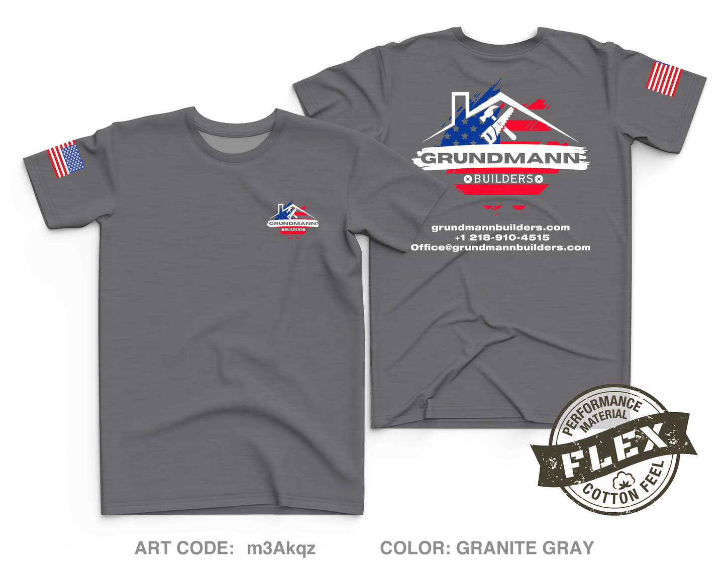Grundmann Builders Core Men's SS Flex Performance Tee - m3Akqz