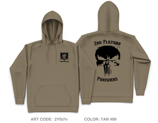 2nd Platoon Punishers Core Men's Hooded Performance Sweatshirt - 2Yfb7n