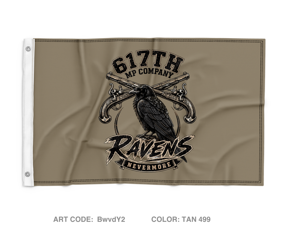 617th MP Co Fundraising Collection Wall Flag - BwvdY2