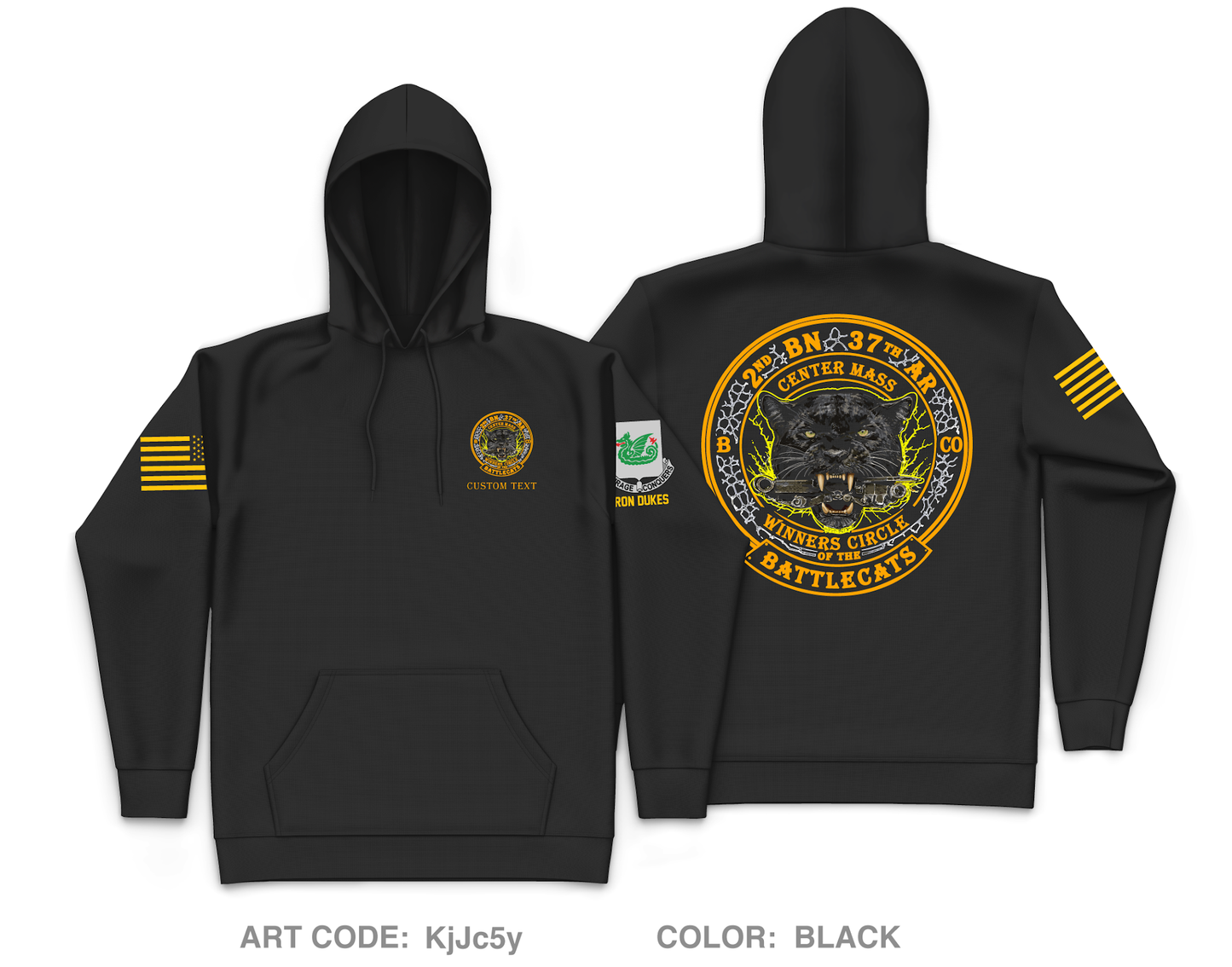 CUSTOM 2-37 / BattleCat Core Men's Hooded Performance Sweatshirt - KjJc5y