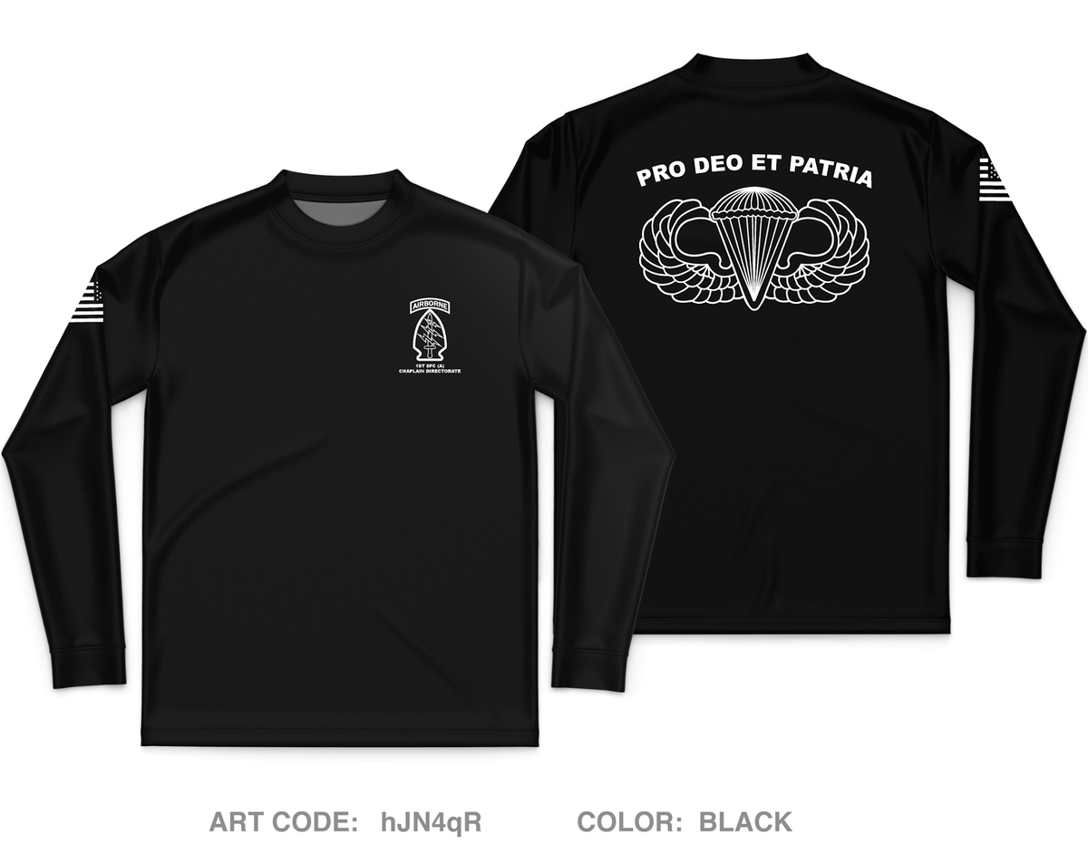 1st Special Forces Command Chaplain Section Core Men's LS Performance Tee - hJN4qR