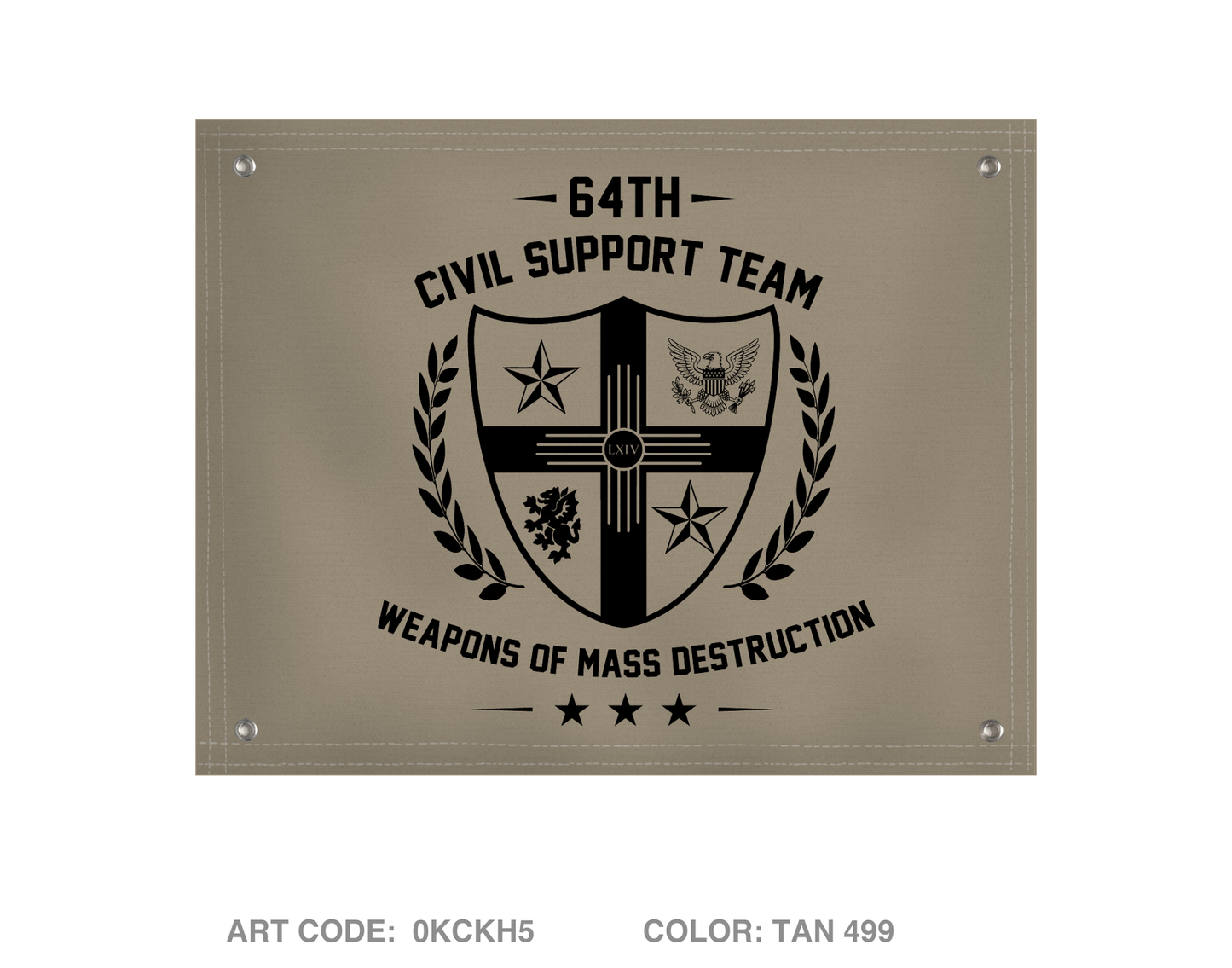 64th Weapons of Mass Destruction - Civil Support Team Fundraising Collection Banner Flag - 0KCKH5
