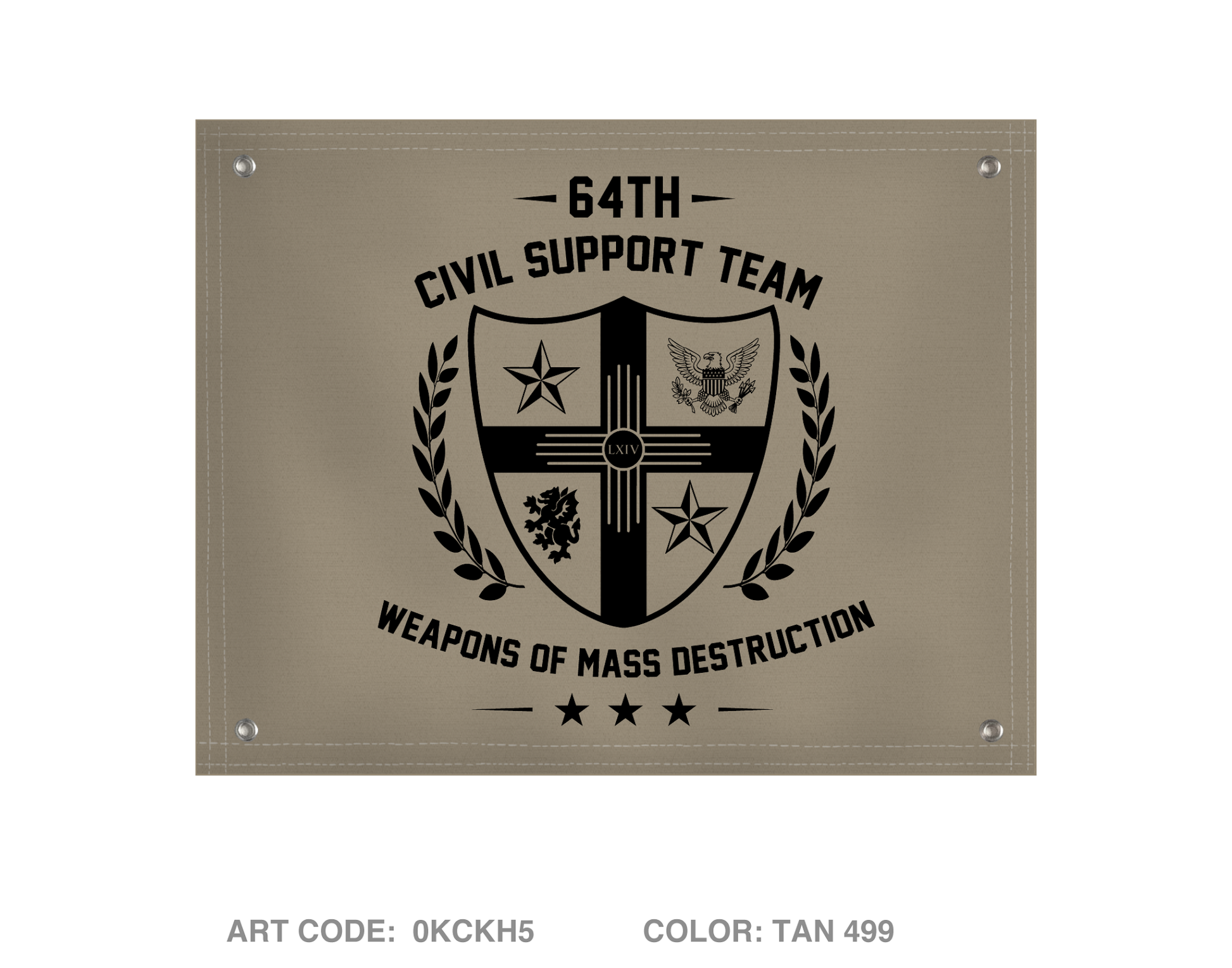 64th Weapons of Mass Destruction - Civil Support Team Fundraising Collection Banner Flag - 0KCKH5