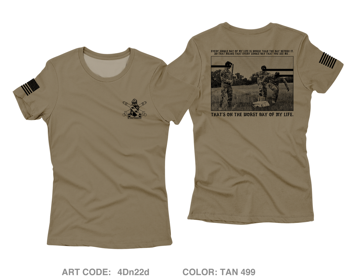 3D Battalion 112TH Field Artillery Regiment Core Women's SS Performance Tee - 4Dn22d