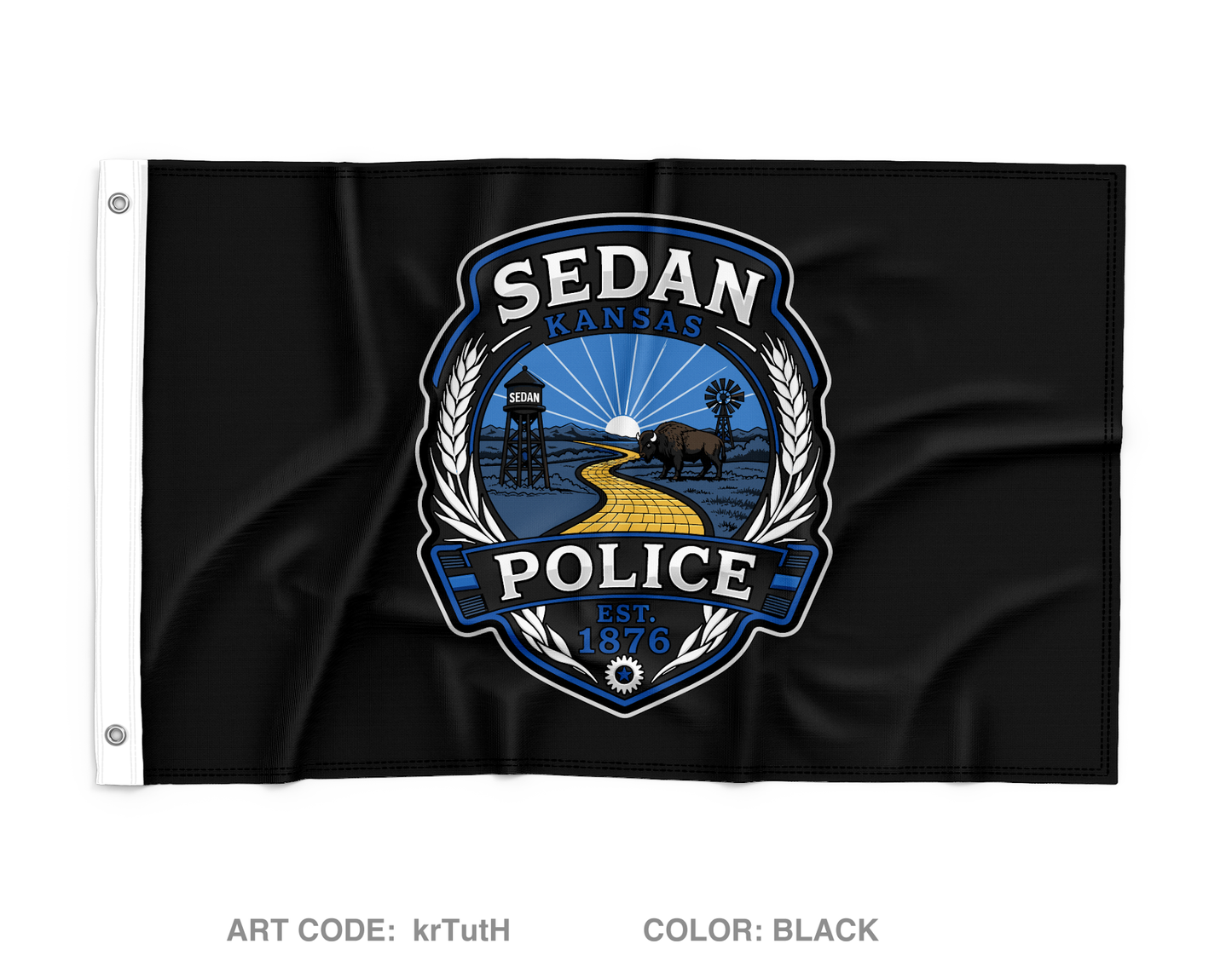 Chautauqau County Sheriffs Office/ Sedan PD Wall Flag - krTutH