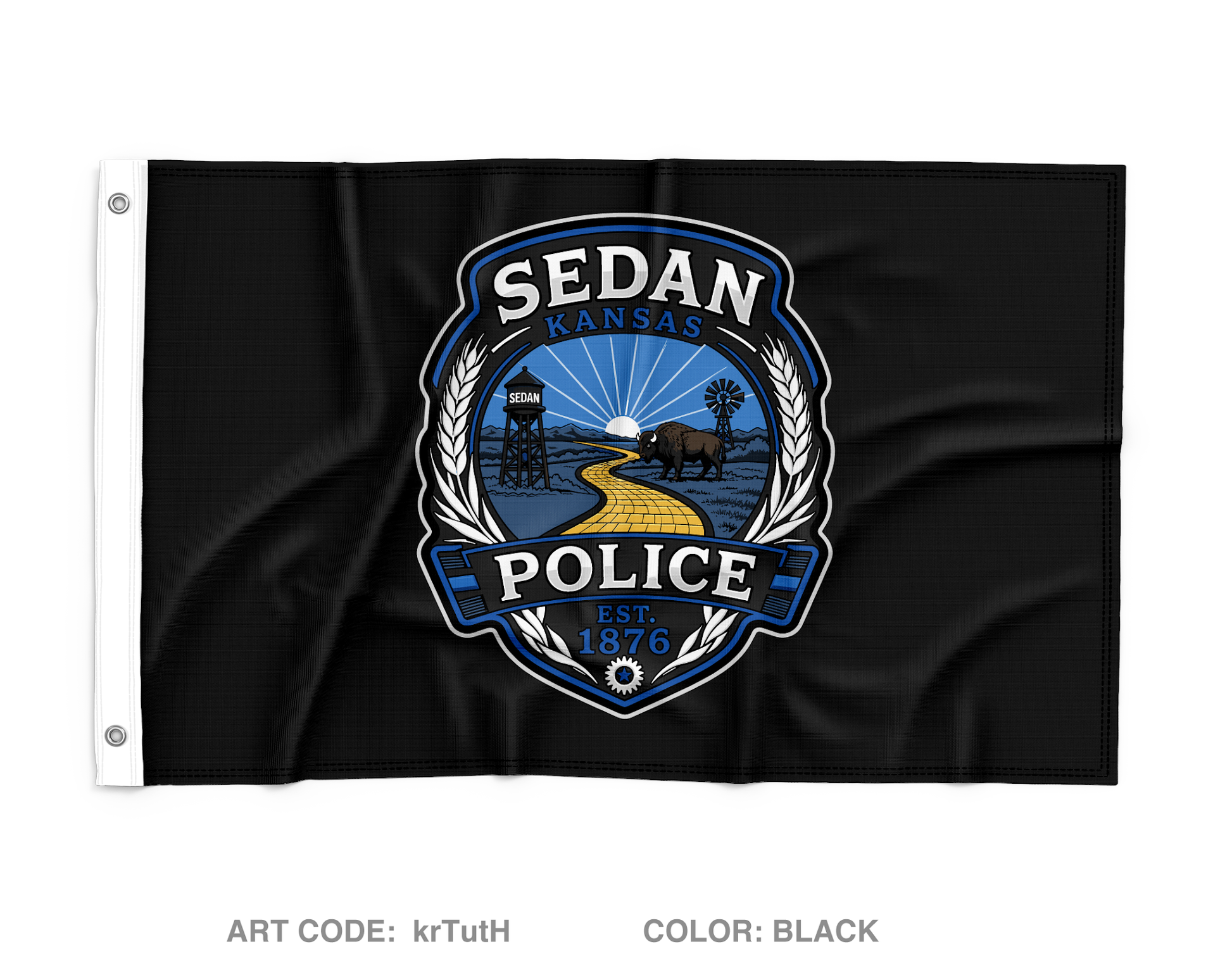 Chautauqau County Sheriffs Office/ Sedan PD Wall Flag - krTutH