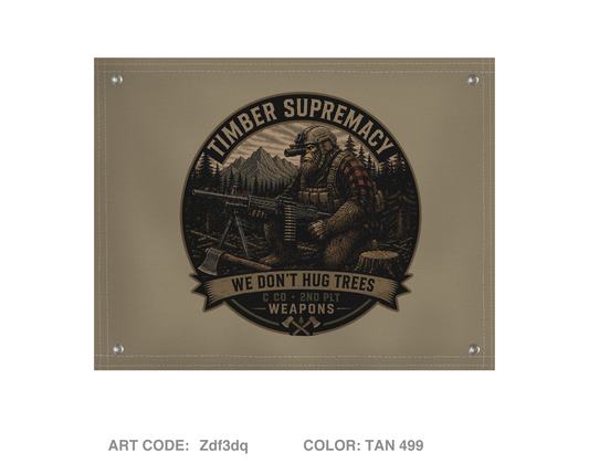 1-158 C co 2nd plt weapons Banner Flag - Zdf3dq