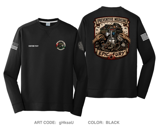 CUSTOM 342nd Medical Detachment (PM) HI-Tech Performance Crewneck Sweatshirt - gHksaU