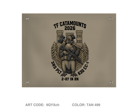 3rd Platoon 63d CEC-I Banner Flag - 9QYXch