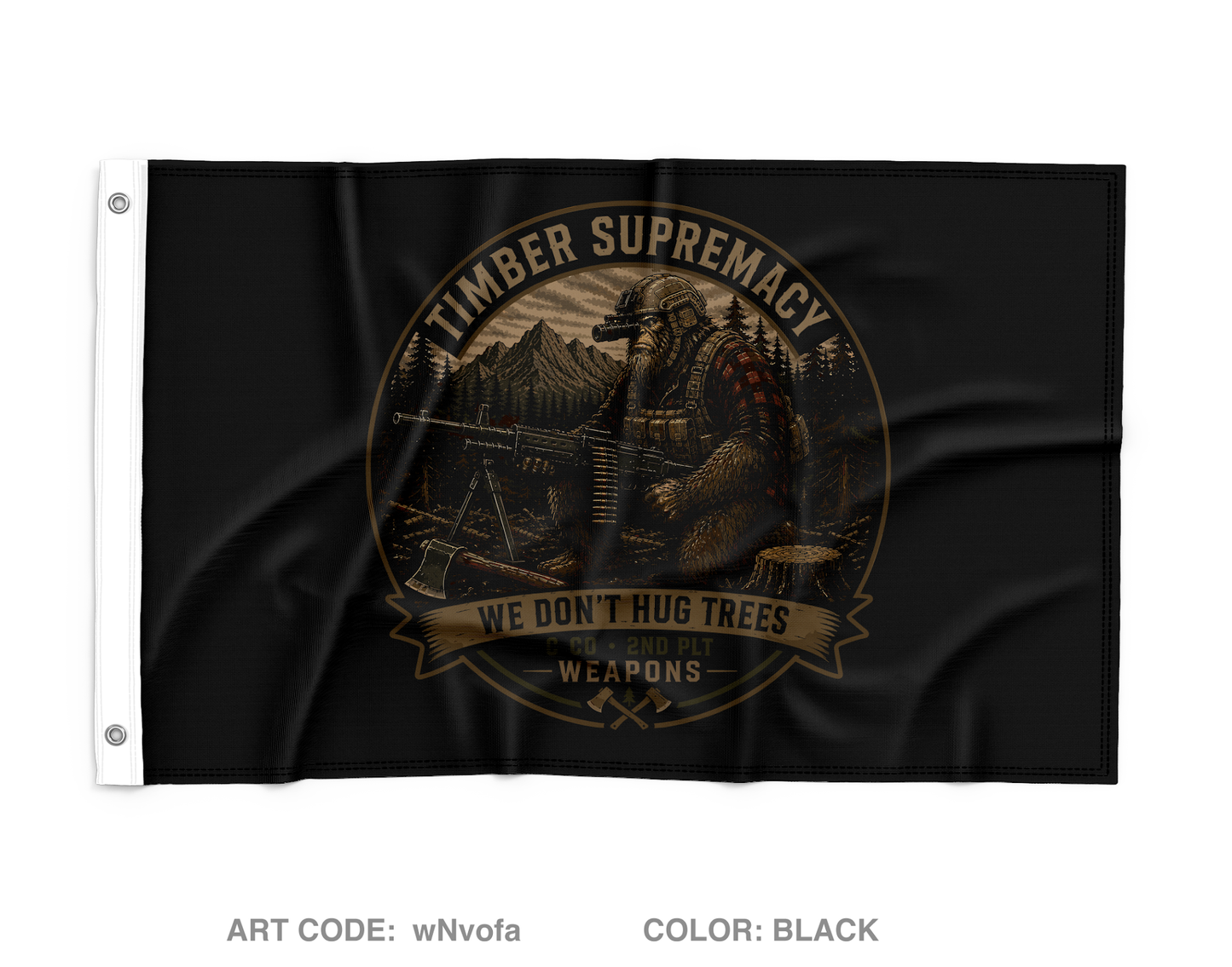 1-158 C co 2nd plt weapons Wall Flag - wNvofa