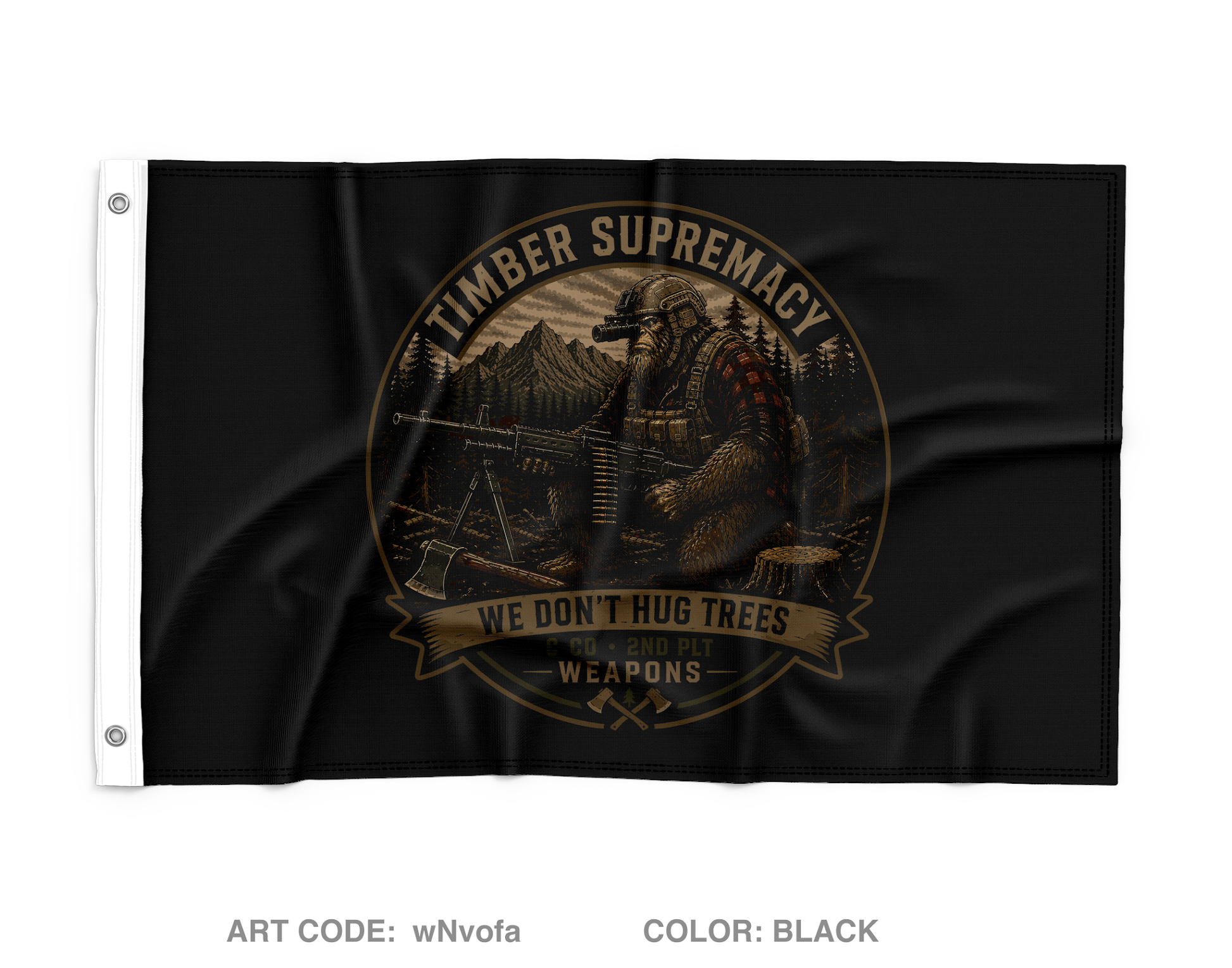 1-158 C co 2nd plt weapons Wall Flag - wNvofa