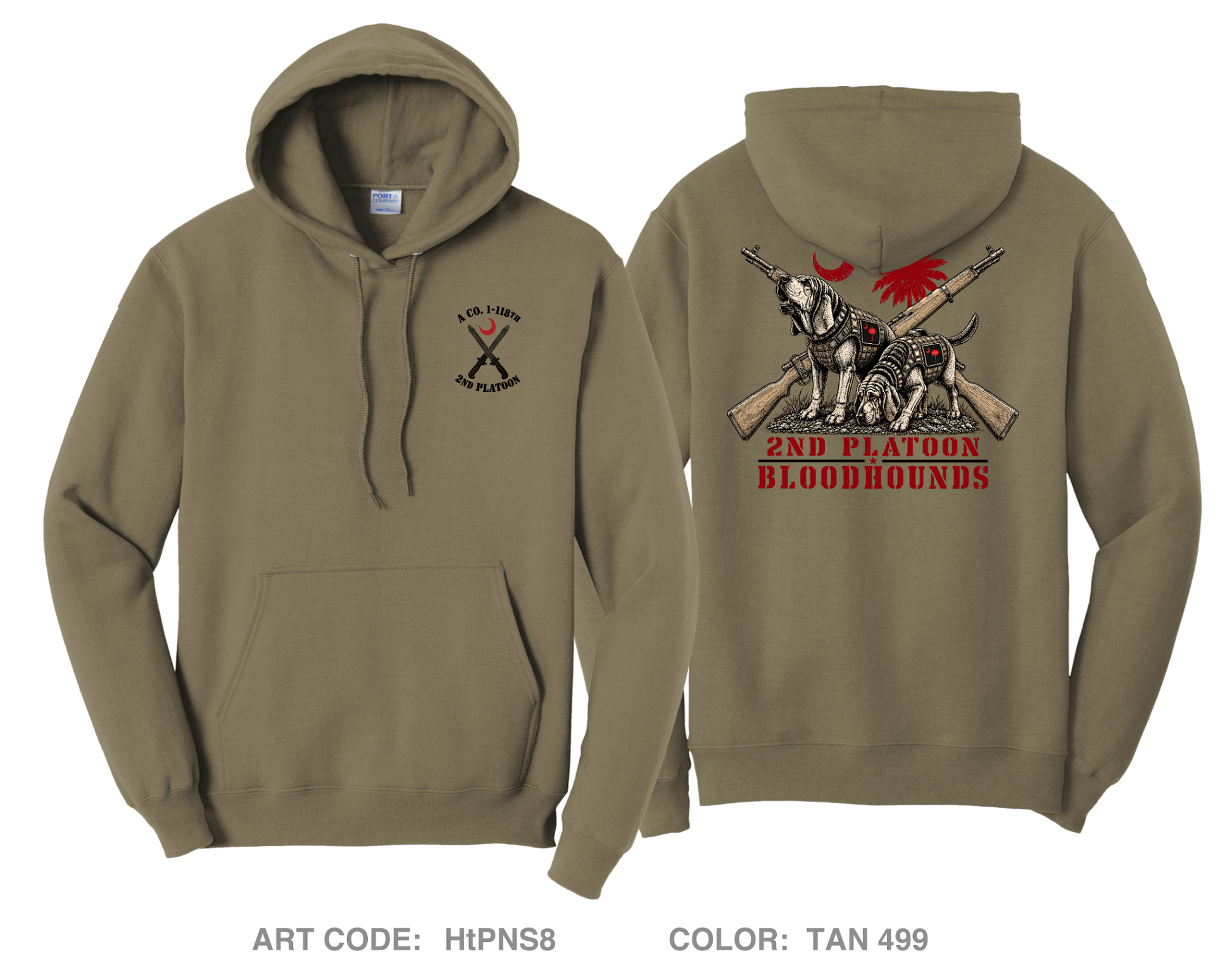 A Co 1-118th 2nd Platoon Comfort Unisex Hooded Sweatshirt - HtPNS8
