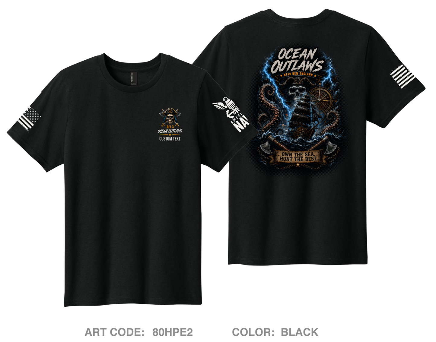 CUSTOM Ocean Outlaws Comfort Youth Cotton Short Sleeve Tee - 80HPE2_Y