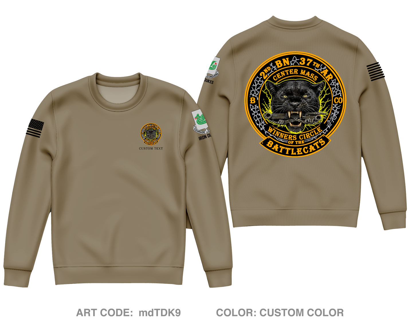 CUSTOM 2-37 / BattleCat Core Men's Crewneck Performance Sweatshirt - mdTDK9