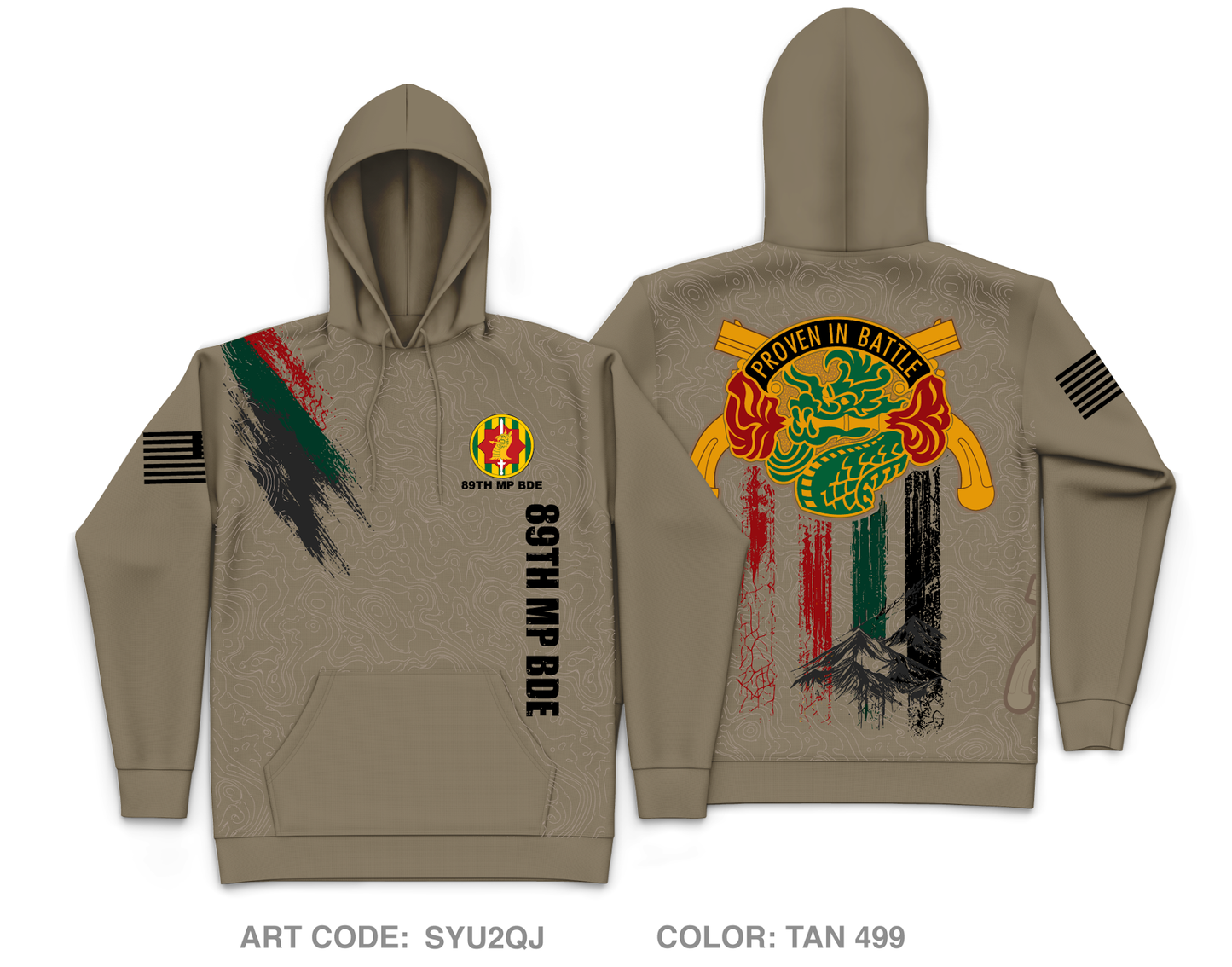 89th MP BDE Core Men's Hooded Performance Sweatshirt - SYU2QJ