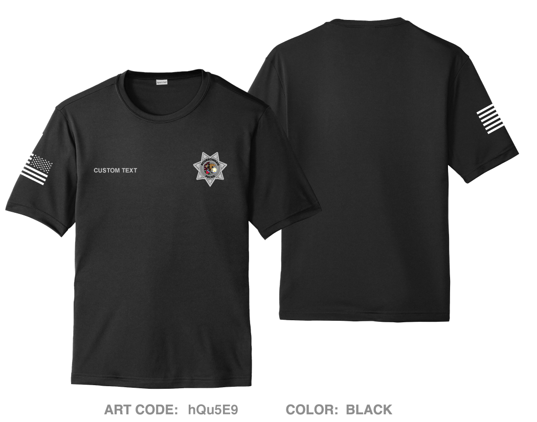 CUSTOM Bourbonnais Police Hi-Tech Performance Unisex SS Tee - hQu5E9