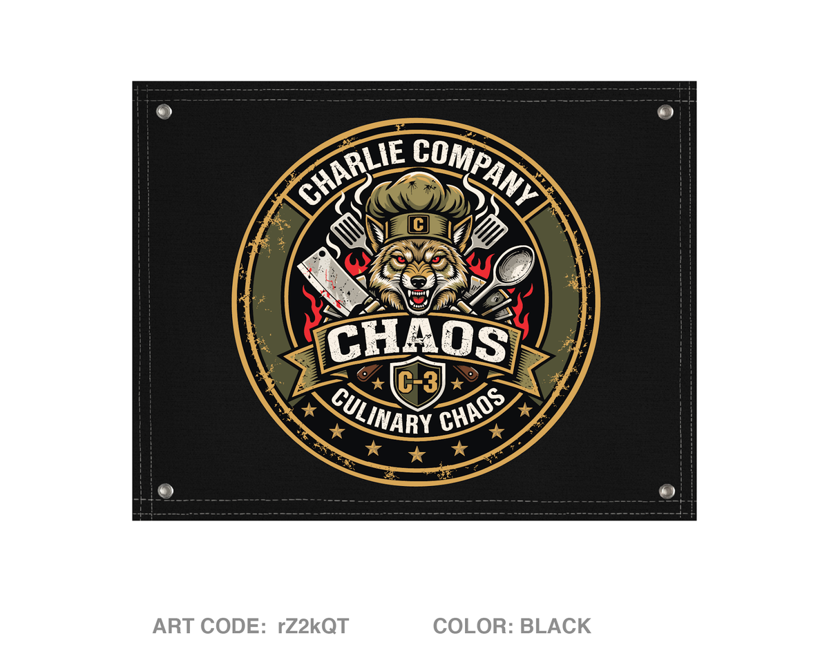 Charlie Company, 17th DSSB Banner Flag - rZ2kQT