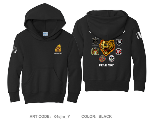 CUSTOM 11th Field Hospital Comfort Youth Cotton Blend Hooded Sweatshirt - K4sjnr