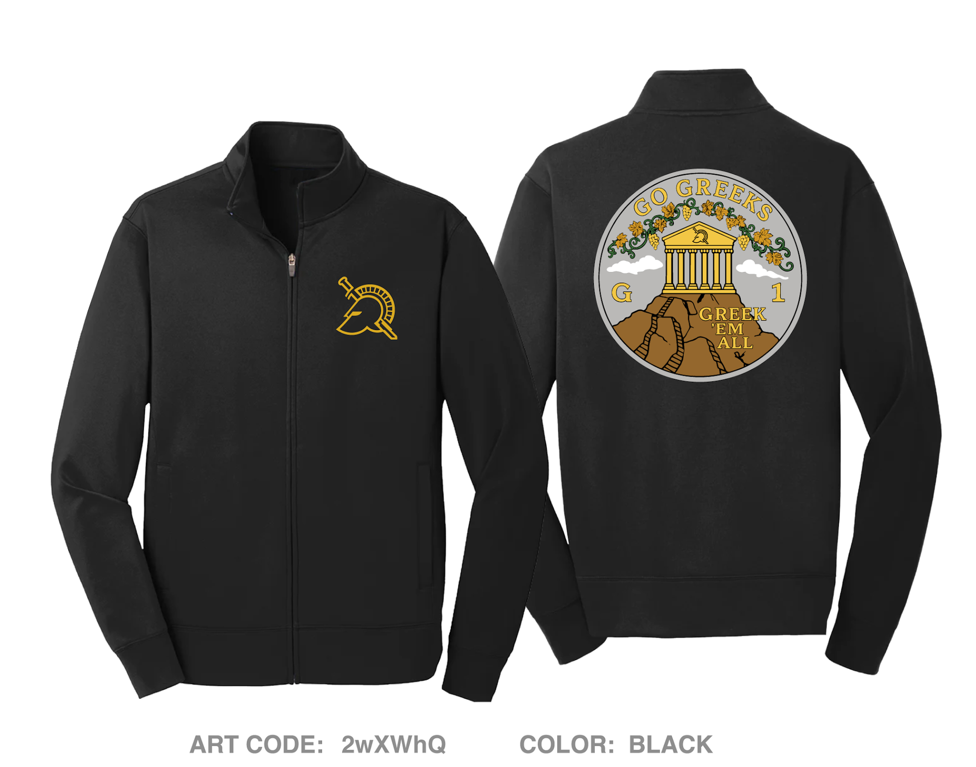 G1 Greeks Fundraising Collection Hi-Tech Performance Full-Zip Fleece Jacket - 2wXWhQ