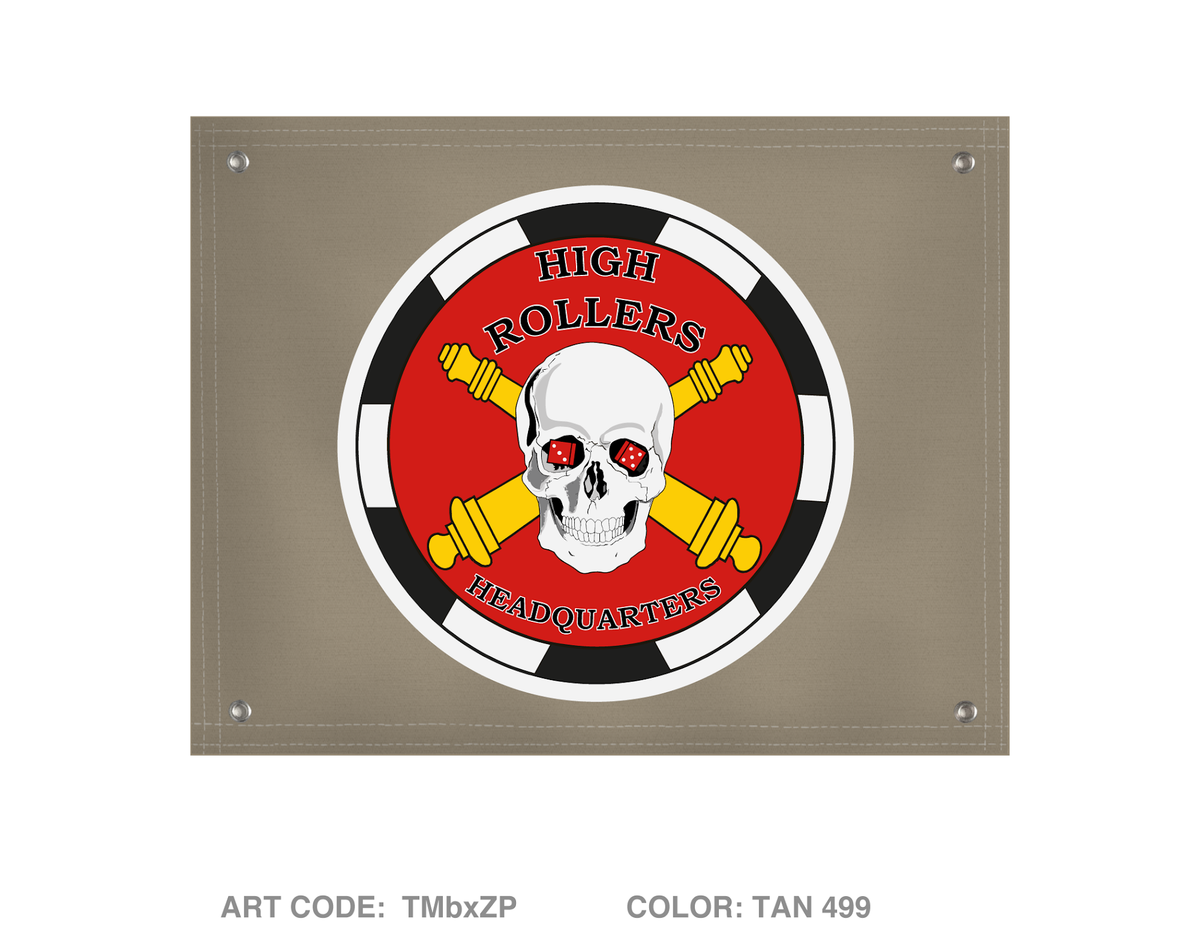 HQ, A BTRY, 3-321FAR Banner Flag - TMbxZP