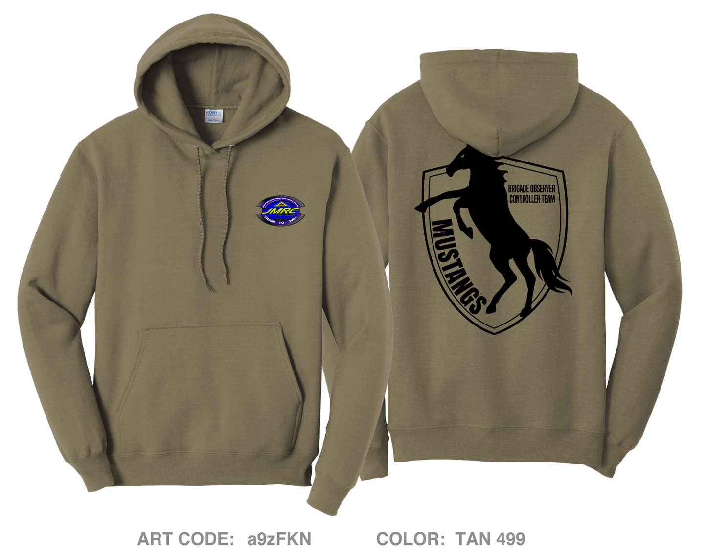 JMRC Mustang Team Comfort Unisex Hooded Sweatshirt - a9zFKN