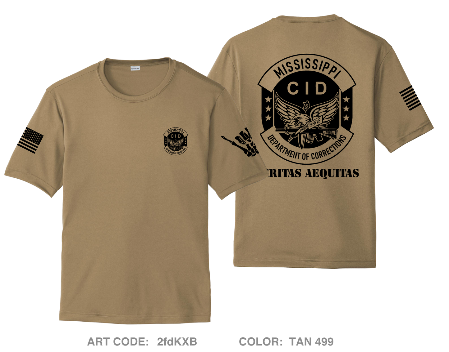 Mississippi Department of Corrections CID Hi-Tech Performance Unisex SS Tee - 2fdKXB