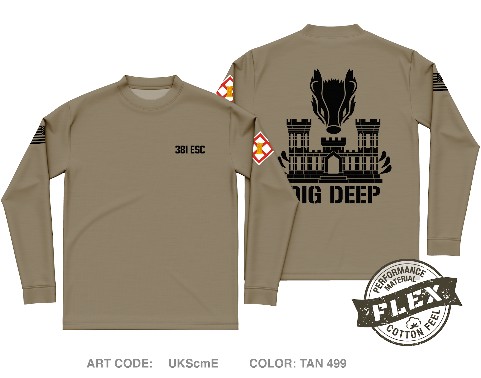 381 ESC Core Men's LS Flex Performance Tee - UKScmE