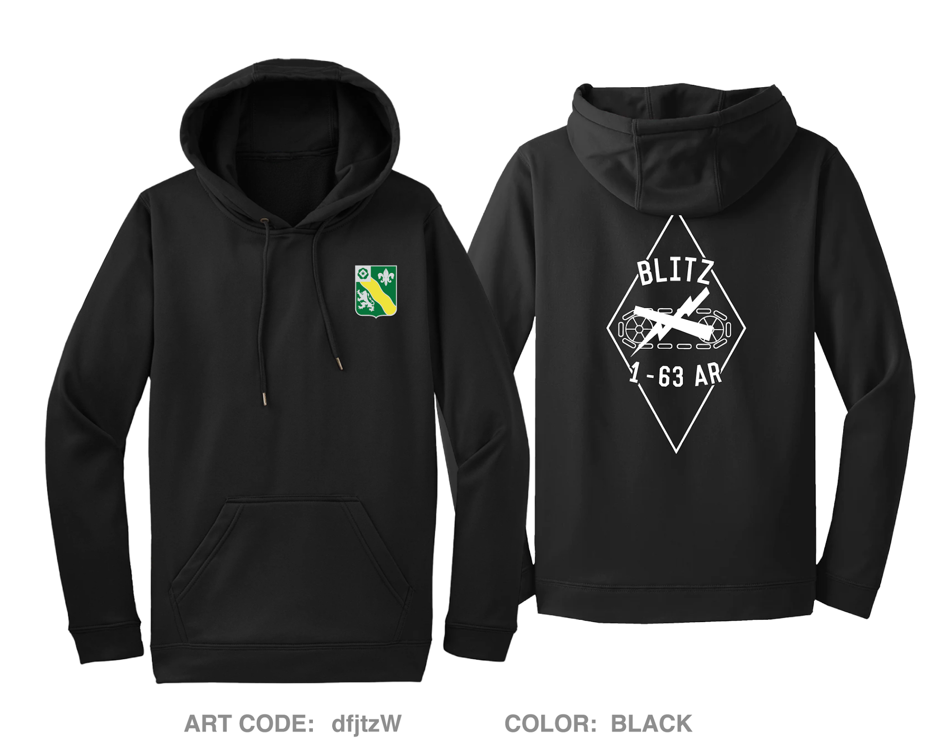 Blitz Company, 1-63 AR Hi-Tech Performance Hoodie - dfjtzW