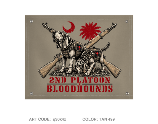 A Co 1-118th 2nd Platoon Banner Flag - q30k4z