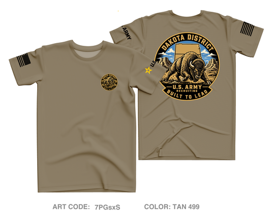 DAKOTA DISTRICT ARMY RECRUITING Core Men's SS Performance Tee - 7PGsxS