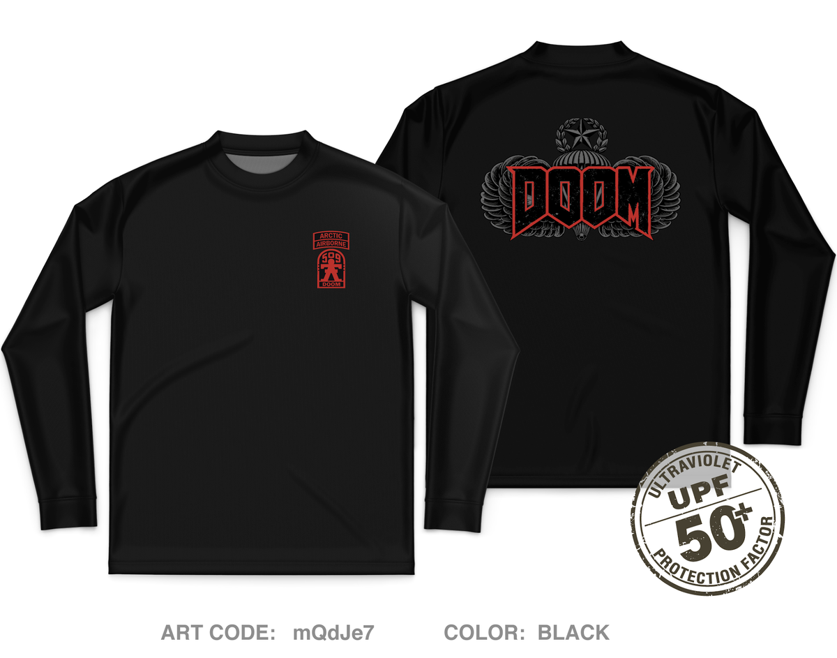 Doom 3-509 Core Men's UPF 50+ Performance LS Tee - mQdJe7