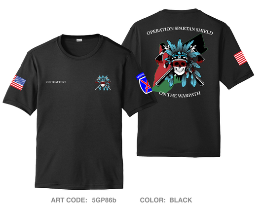 CUSTOM Comanche Company 2-87 IN Hi-Tech Performance Unisex SS Tee - 5GP86b