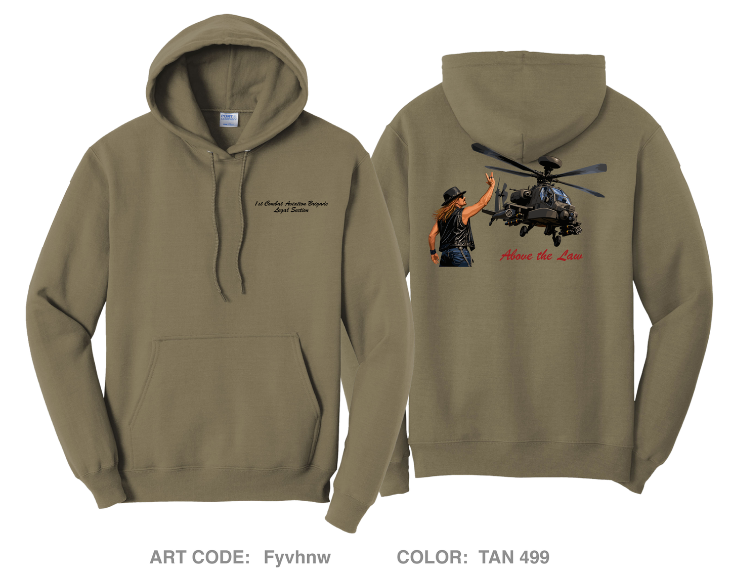 Brigade Legal Section CAB, 1ID Comfort Unisex Hooded Sweatshirt - Fyvhnw