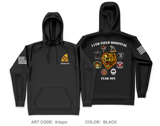 CUSTOM 11th Field Hospital Core Men's Hooded Performance Sweatshirt - K4sjnr
