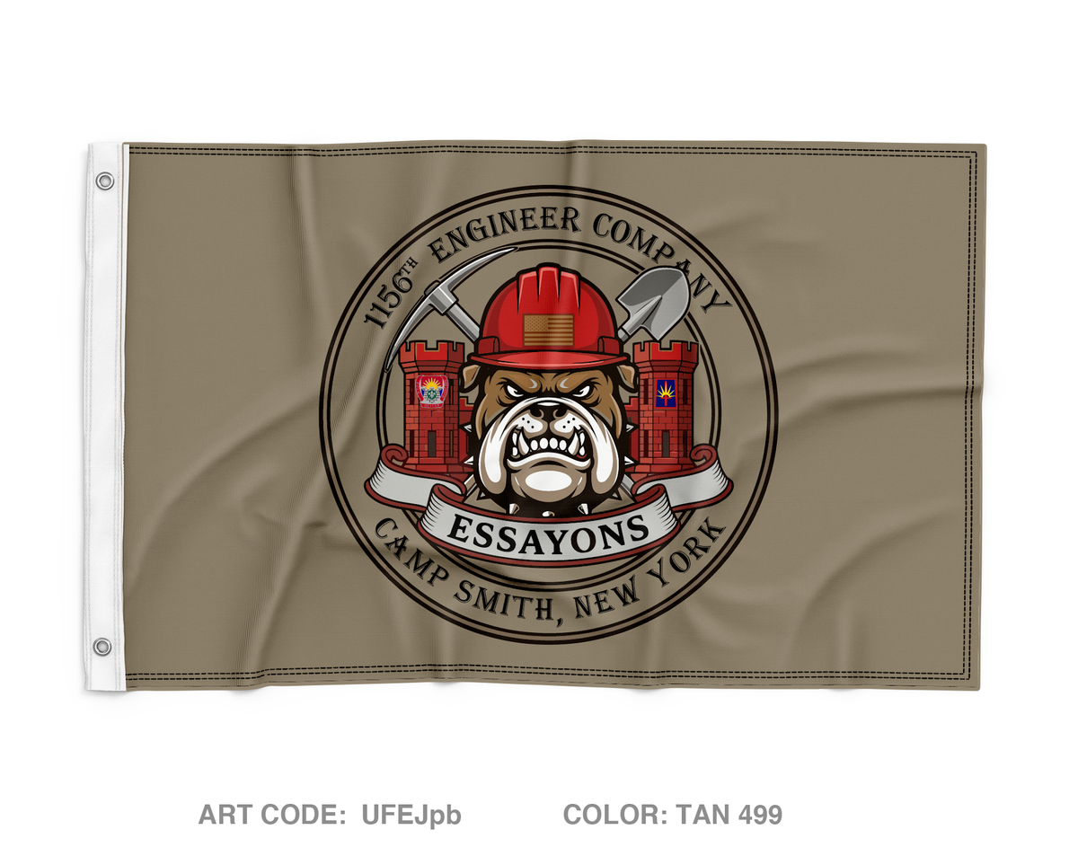 1156th EN CO Wall Flag - UFEJpb