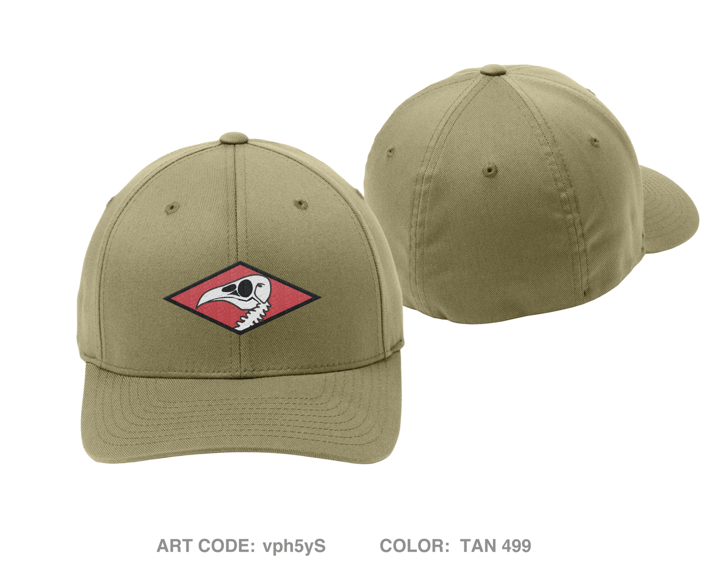 Crow PLT/3-319 AFAR Embroidered Flexfit Cap - vph5yS
