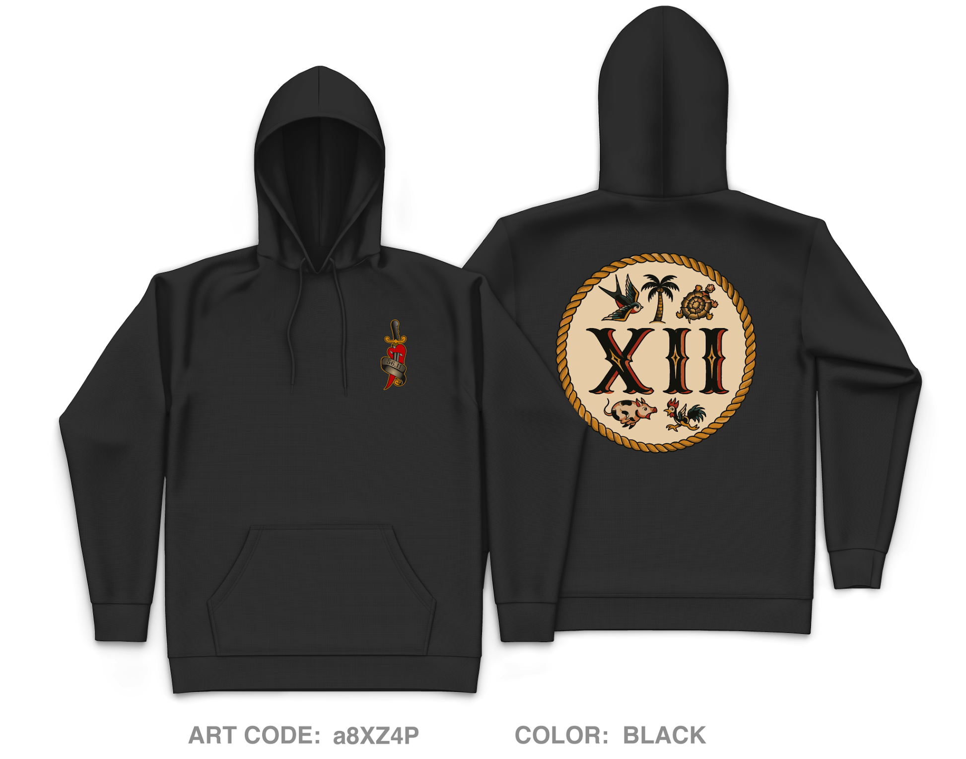 MESG-2 Det Bahrain EST 12 Core Men's Hooded Performance Sweatshirt - a8XZ4P