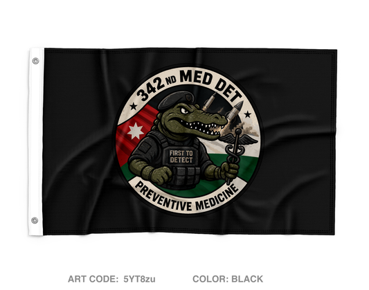 342nd Medical Detachment (PM) Wall Flag - 5YT8zu