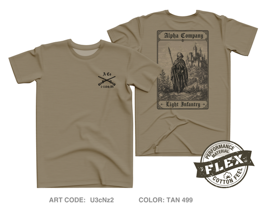 Alpha Company 1-110th Infantry Core Men's SS Flex Performance Tee - U3cNz2
