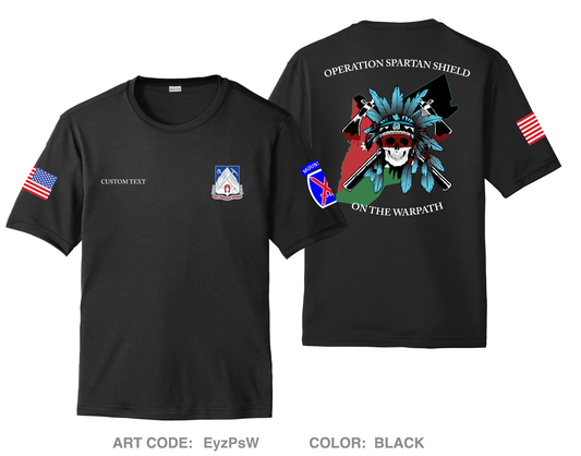 CUSTOM Comanche Company 2-87 IN Hi-Tech Performance Unisex SS Tee - EyzPsW