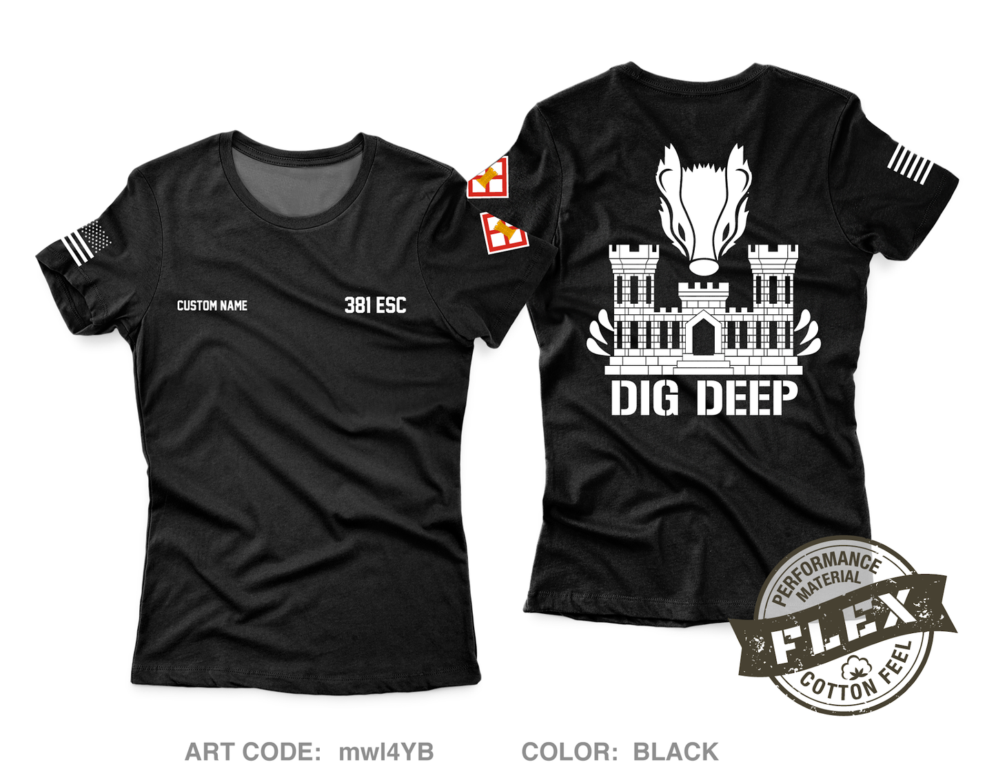 CUSTOM 381 ESC Core Women's SS Flex Performance Tee - mwl4YB
