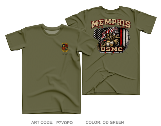 University of Memphis NROTC Core Men's SS Performance Tee - P7VQPQ
