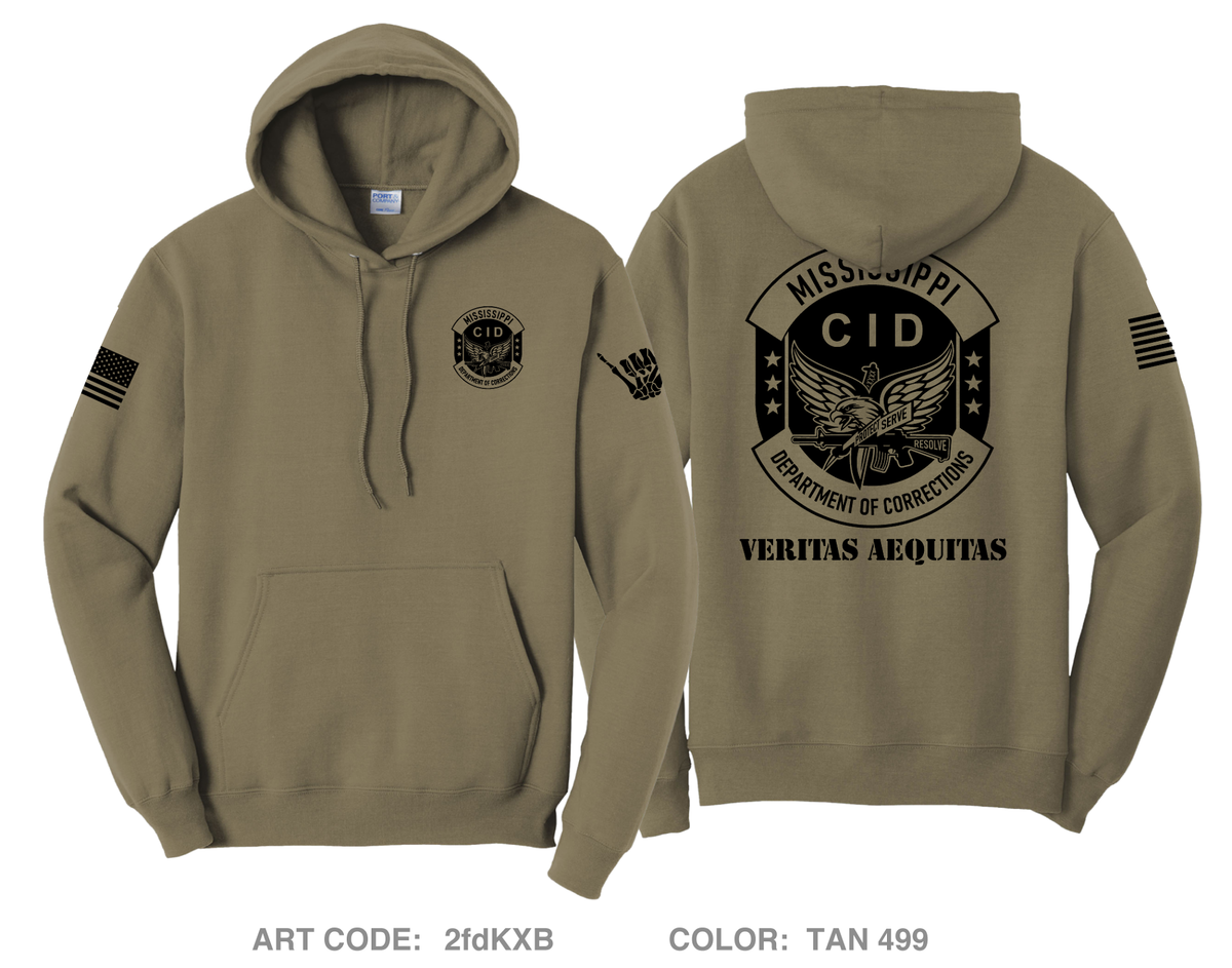 Mississippi Department of Corrections CID Comfort Unisex Hooded Sweatshirt - 2fdKXB