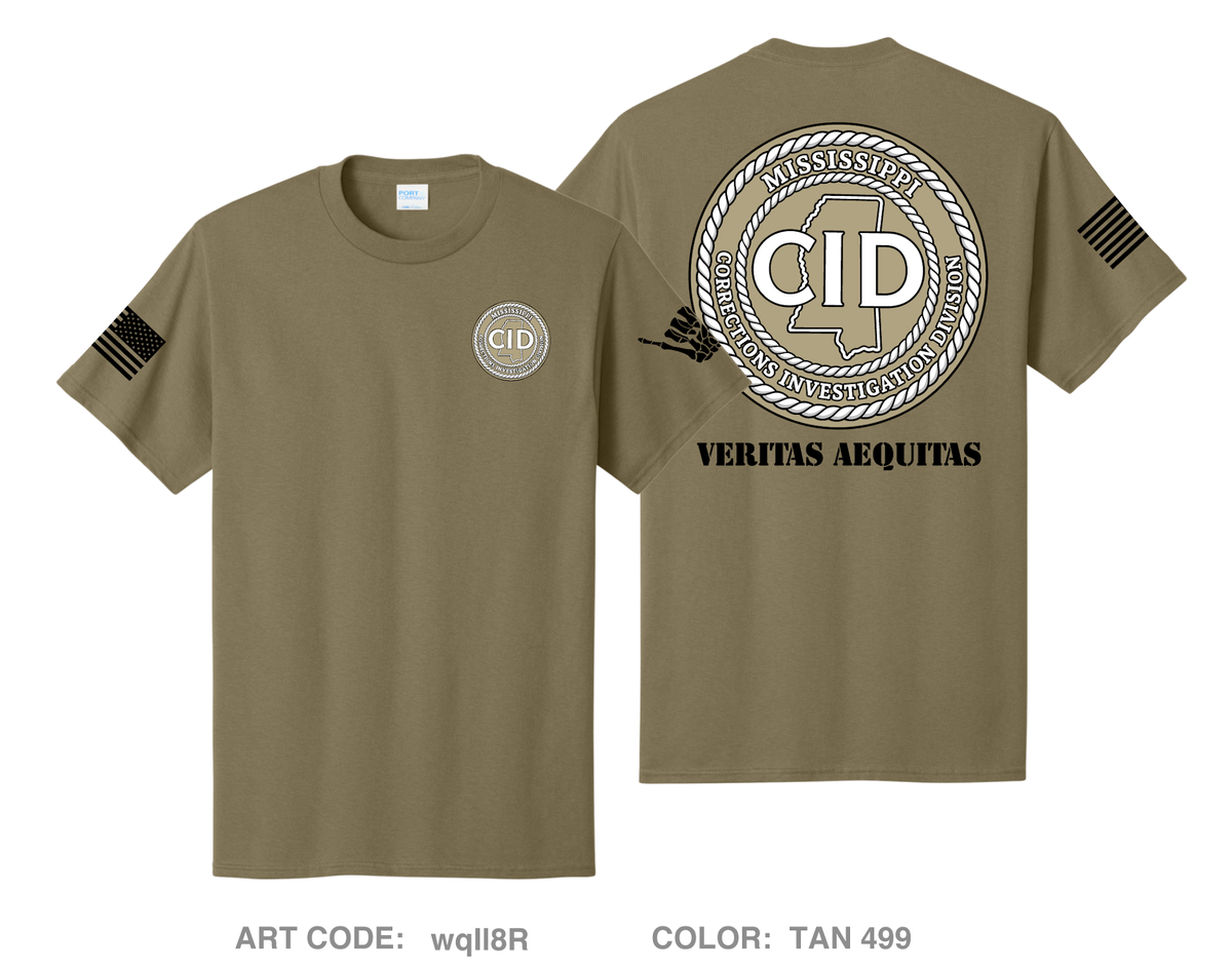 Mississippi Department of Corrections CID Comfort Unisex Cotton SS Tee - wqIl8R