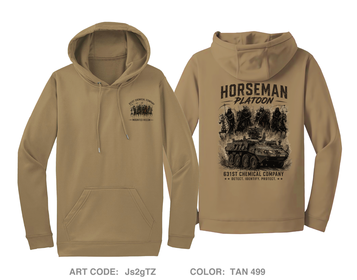 631st Chemical Company - Horseman Platoon Hi-Tech Performance Hoodie - Js2gTZ