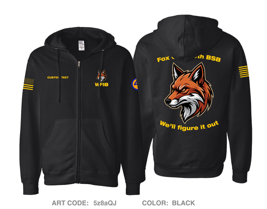 CUSTOM Fox Co 250th BSB Comfort Unisex Cotton Blend Full-Zip Hooded Sweatshirt Fundraising Collection - 5z8aQJ