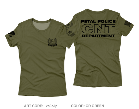 PETAL POLICE DEPARTMENT Fundraising Collection Core Women's SS Performance Tee - vs9aJp