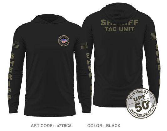 OCSO TAC Core Men's UPF 50+ Hooded Performance LS Tee - c7T6C5