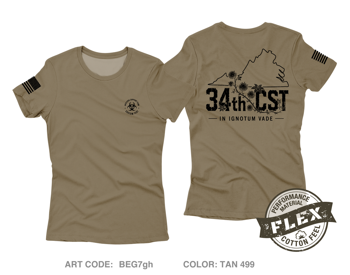 CUSTOM 34th Civil Support Team Core Women's SS Flex Performance Tee - BEG7gh